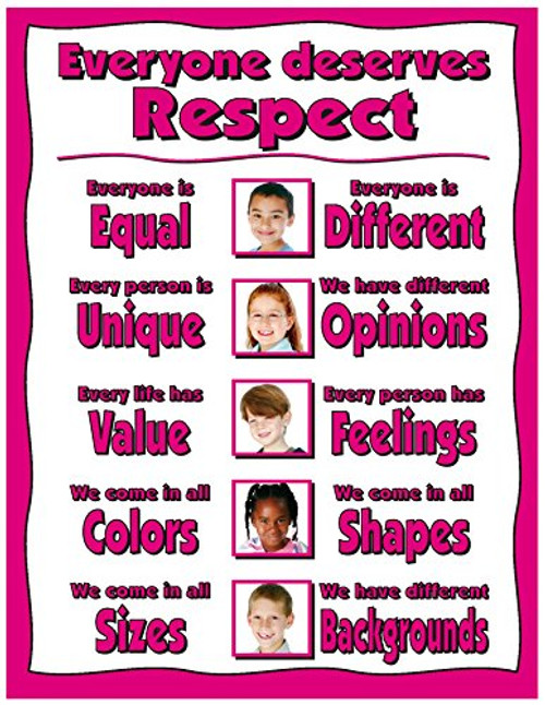 Everyone Deserves Respect 17" x 22" Bullying Prevention Posters -Laminated-