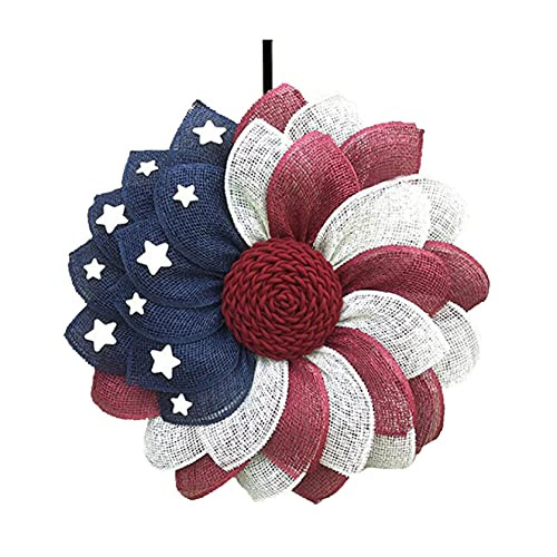 Patriotic Independence Wreaths for Front Door?July 4th Independence Day Wreath? Handcrafted Hanging Wreaths for Wall Decor Front Door Decorations Outside Porch for Home Decoration -G- Patriotic Independence Wreaths for Front Door?July 4th Independence Day Wreath? Handcrafted Hanging Wreaths for Wall Decor Front Door Decorations Outside Porch for Home Decoration -G-