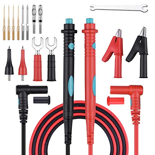 Multimeter Test Leads 17pcs Lead Testing Kit for Multimeters Electricians School Lab CW06