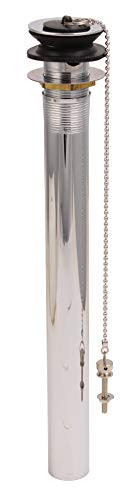 1 1-4-inch P.O. Plug Lavatory Drain 12-inch Length 2-piece Body Chrome Plated Brass - By PlumbUSA 32004