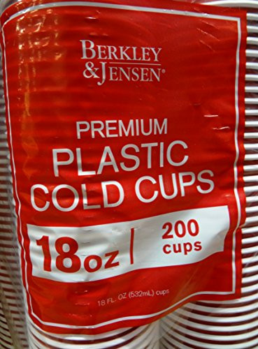 Berkley Jensen 18 Oz. Premium Plastic Cold Cups 200 Count - Red