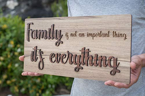 Sayings about Family 3D eye-catching Design Handmade 8x18'' wall art decor Sentimental and birthday gift shop idea from Daughter Son wood sign
