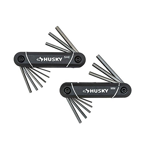 SAE-Metric Mini Fold Hex Key Set -17-Piece-