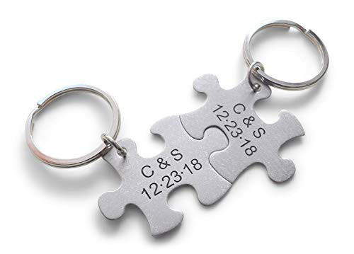 Custom Personalized Puzzle Keychains Engraved Keychains Anniversary Gift Husband Wife Key Chains Boyfriend Girlfriend Gift Stainless Steel Couples Keychains Custom Personalized Puzzle Keychains Engraved Keychains Anniversary Gift Husband Wife Key Chains Boyfriend Girlfriend Gift Stainless Steel Couples Keychains