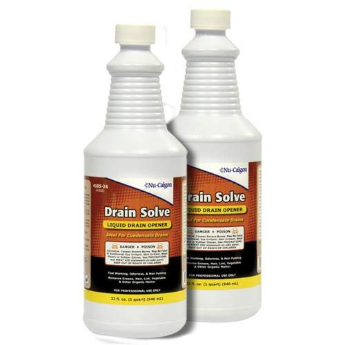 2-Pack Nu-Calgon Drain Solve Liquid Drain Opener  4165-24-41650-32 Ounces