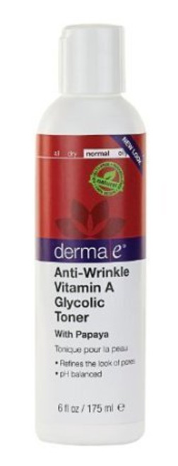 derma e Anti-Wrinkle Vitamin A Glycolic Toner 6-Ounce derma e Anti-Wrinkle Vitamin A Glycolic Toner 6-Ounce