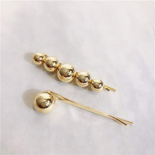 Korea Fashion Metal Hair Clips Geometric Irregular Imitiation Pearl Hairpins Hair Accessories For Women Girls Barrettes Hairgrip B