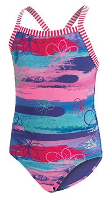 Dolfin Girl's Uglies Prints One Piece Swimsuit -Surfs Up 14-