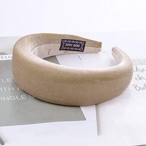 Velvet 4Cm Padded Hairband Elastic Headband Girl Wide Plastic Fashion Head Band Hoop Women For Hair AccessoriesK