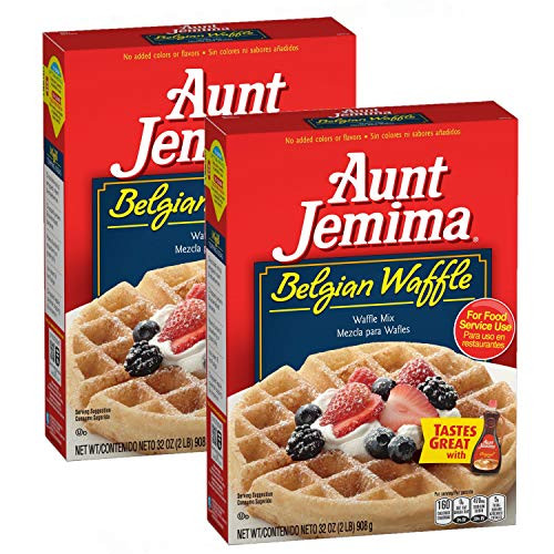 Aunt Jemima Belgian Waffle Mix 2 lb.  Pack of 2