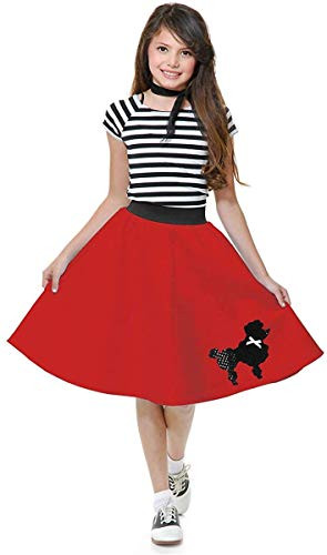 Charades Poodle Girl's Costume Dress Red Large