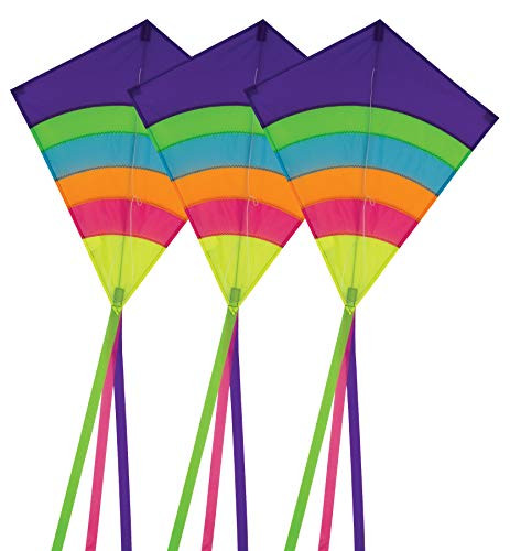 In the Breeze 3304-3 - Neon Arch 27 Inch Diamond Kite -3-Pack-