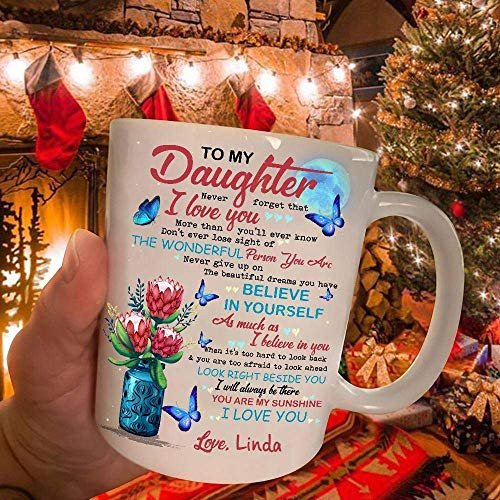 Personalized To My Daughter Coffee Mug from Mom Print Beautiful Vase Flower Butterfly Mug Gifts for Mom from Daughter Idea Gifts for Mothers Day Birthday Thanksgiving 11Oz 15Oz Ceramic Coffee Mug Personalized To My Daughter Coffee Mug from Mom Print Beautiful Vase Flower Butterfly Mug Gifts for Mom from Daughter Idea Gifts for Mothers Day Birthday Thanksgiving 11Oz 15Oz Ceramic Coffee Mug