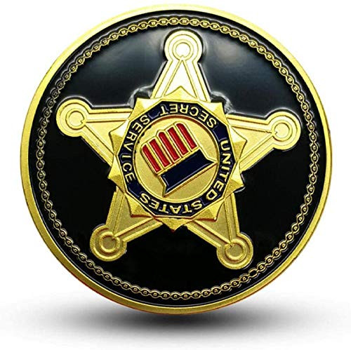 Wjtence New US Secret Service USSS Commemorative Coin Foreign Coin Presidential Bodyguard S.H.I.E.L.D. Agent Honorary Gold Copy Collection Gifts