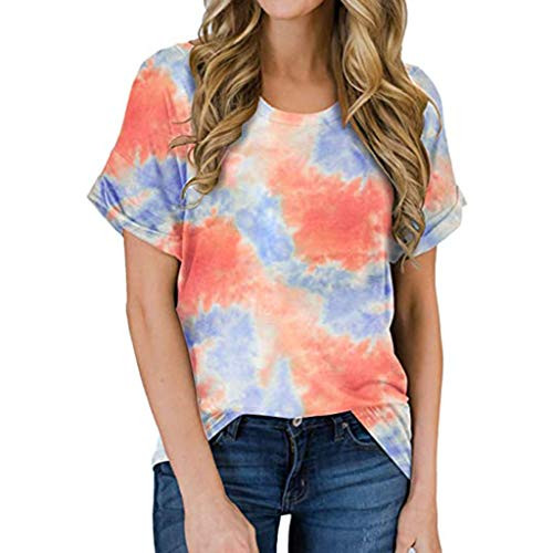 AOKASII Tops for Women Womens Casual Summer O-Neck T-Shirt Gradient Printed Short Sleeve Blouse Shirt Tunic Top AOKASII Tops for Women Womens Casual Summer O-Neck T-Shirt Gradient Printed Short Sleeve Blouse Shirt Tunic Top
