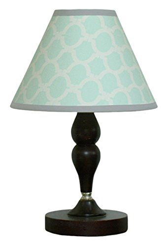 GEENNY Lamp Shade, Soft Mint Green & Gray Chevron