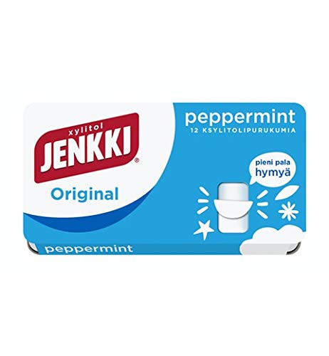 Cloetta Jenkki Xylitol Original Peppermint Chewing gum 4 Box of 18g