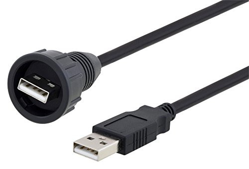 L-COM U2A00009-2M USB Cable USB Type A Plug USB Type A Plug 2 m 6.6 ft USB 2.0 Black