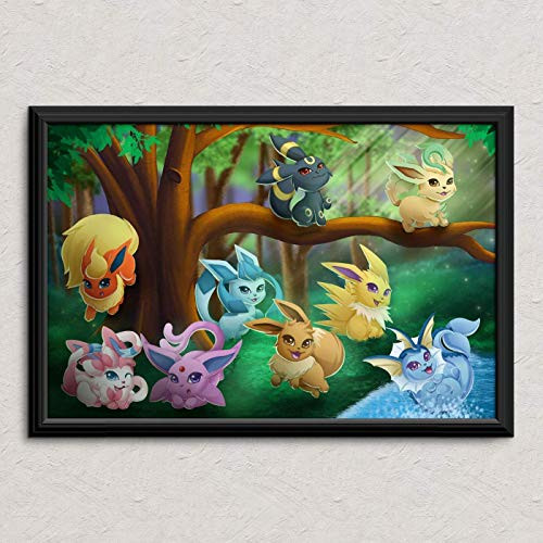 Eeveelutions - Pokemon - Original Art Poster Print