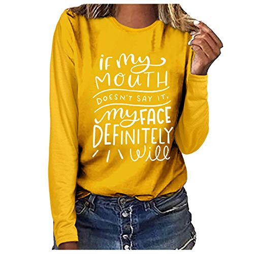 Women's Graphic T Shirts Letter Print Short Sleeve O Neck Summer Casual Tees Tops Yellow