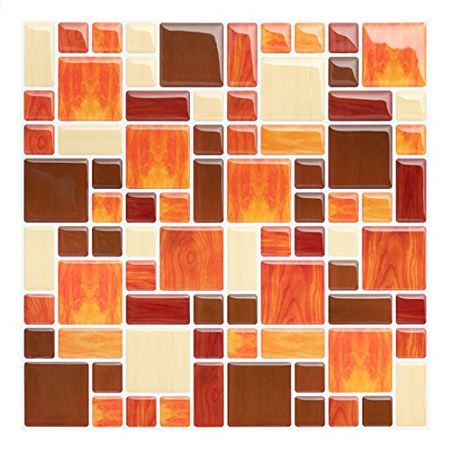 Peel and Stick Wall Tile for Kitchen Backsplash-Self Adhesive Tiles Backsplash(4 Sheets)