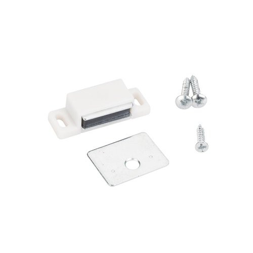Box of 20- 15lb Single Magnetic Catch White/zinc Retail Pack. Shutter Hardware