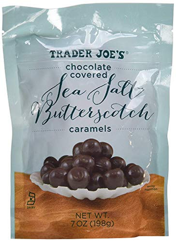Trader Joe's Chocolate Covered Sea Salt Butterscotch Caramels 7oz - PACK OF 3