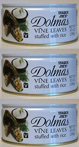 Trader Joe's - Dolmas Vine Leaves Stuffed with Rice NET WT 9.9 OZ -280g- - 3-PACK
