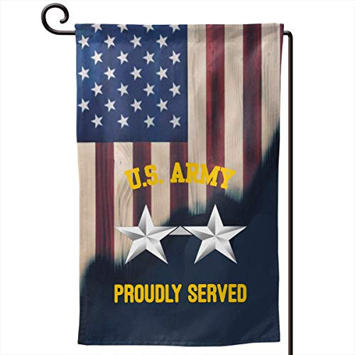 XIAYANGqi US Army O-8 Major General O8 Mg General Officer Rank Garden Flag Home Flag Outdoor Flags Double Sided Flag
