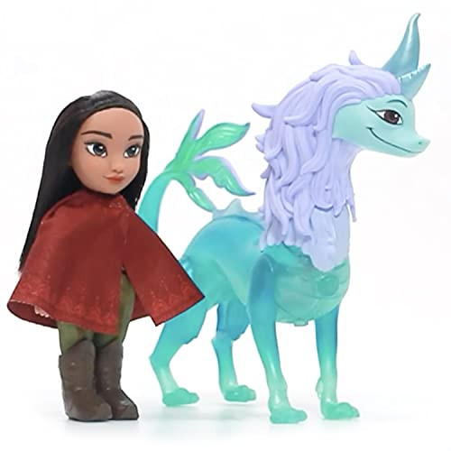 Disney's Raya and the Last Dragon 6-Inch Petite Raya Doll and Feature Sisu Dragon Figure Gift Set 6 inches