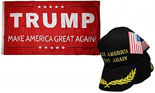 K's Novelties 3'x5' Trump Make America Great Again Red and Make America Great Black Feathers Hat K's Novelties 3'x5' Trump Make America Great Again Red and Make America Great Black Feathers Hat