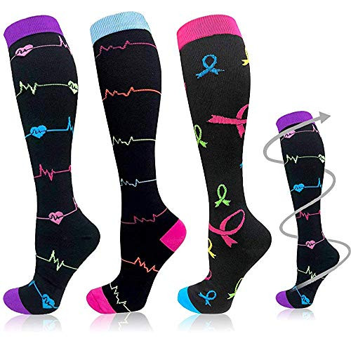 Compression Socks Women Travel3 Pairs Compression Socks 15-20 mmhg is BEST Athletic and Medical for Men and Women Running Flight Travel NursesEdema Compression Socks Women Travel3 Pairs Compression Socks 15-20 mmhg is BEST Athletic and Medical for Men and Women Running Flight Travel NursesEdema