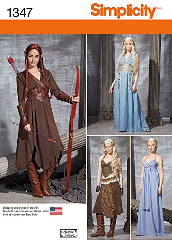 Simplicity Creative Patterns Misses' Fantasy Costumes Sewing Patterns Size H5 -6-8-10-12-14-