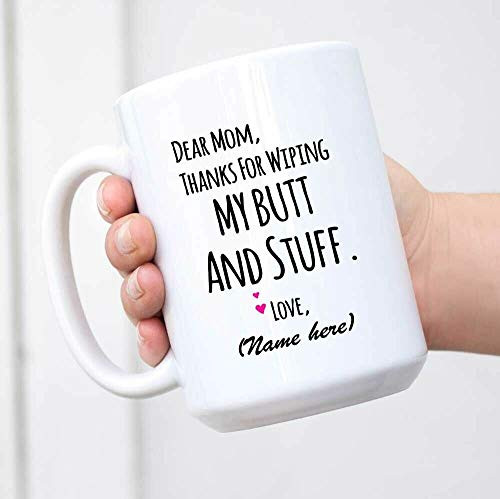 Micha - Personalized Thanks For Wiping My Butt Mother's Day Gifts From Daughter Son Kids Thanks Note For Mother's Day Gifts for mom Birthday Christmas 11oz or 15oz Mug -Multi 4- Micha - Personalized Thanks For Wiping My Butt Mother's Day Gifts From Daughter Son Kids Thanks Note For Mother's Day Gifts for mom Birthday Christmas 11oz or 15oz Mug -Multi 4-