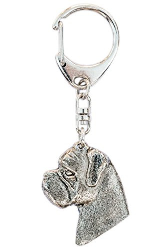 Boxer (Head) Made in U.K Artistic Style Dog Key Ring Collection