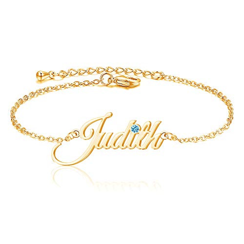 Personalized Initial Anklet Bracelet 18K Gold Plated Custom Name Anklet Summer Beach Anklet for Women