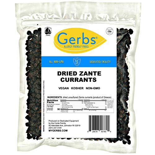 GERBS Zante Black Currants 64 ounce Bag Unsulfured Top 14 Food Allergy Preservative Free