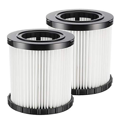 isinlive 2 Pack DCV5801H Hepa Replacement Filter Compatible for DeWalt DCV580  and  DCV581H Wet Dry Vacuum