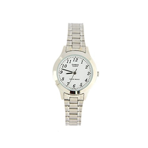 Casio LTP1128A-7B Women's Metal Fashion Analog Easy Reader White Dial Dial Quartz Watch