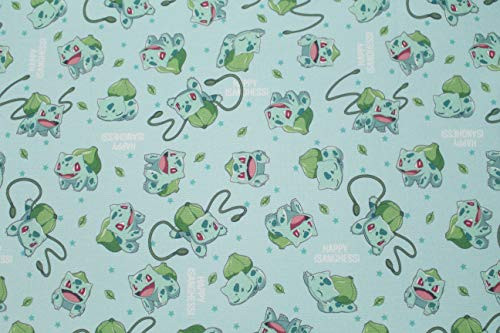 Pokemon Fabric Bulbasaur Pikachu Character Fabric Cotton Fabric by The Yard 110cm