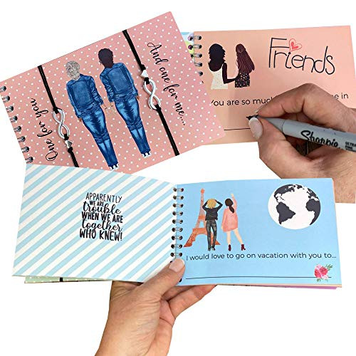 Set of 2 Matching Friendship Infinity Bracelets Best Friend Gift Friendship Book Personalized Notebook Scrapbook Friends Journal Best Friend Gift Bestie BFF