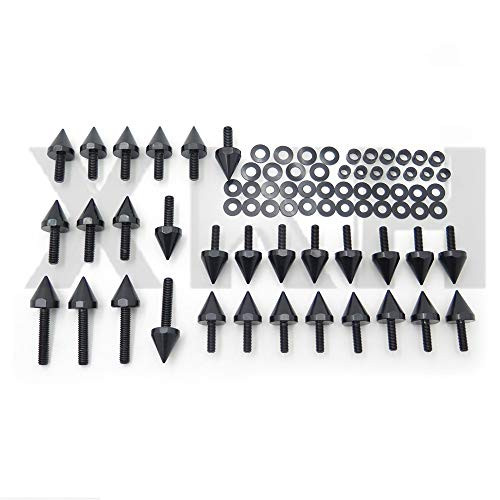XKH- Black Motorcycle Spike Fairing Bolts Compatible with 2001 2002 2003 Suzuki Gsx-R Gsxr 600 -B075DRSMY2-