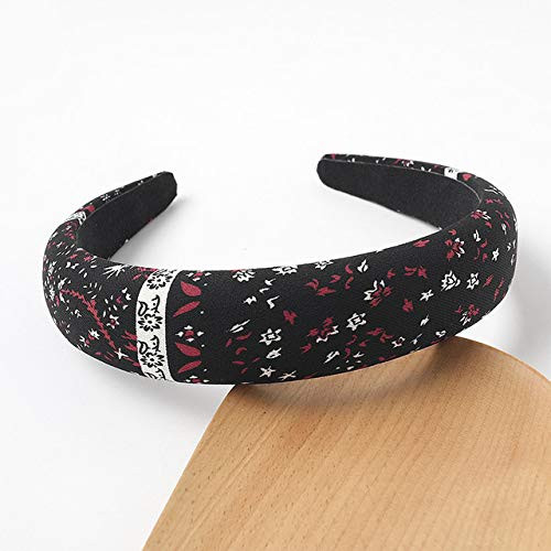 Sponge Thick Hairband Flower Print Headband Bezel Turban Women Hair Jewelry Girls Band Accessories Head HoopK Sponge Thick Hairband Flower Print Headband Bezel Turban Women Hair Jewelry Girls Band Accessories Head HoopK