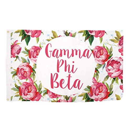 Gamma Phi Beta Rose Pattern Letter Sorority Flag Greek Letter Use as a Banner 3 x 5 Feet Sign Decor Gamma phi