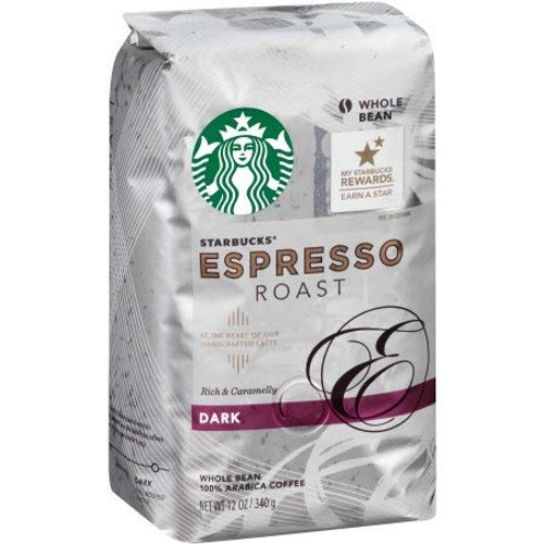 Starbucks Espresso Roast Dark Roast Whole Bean Coffee -Pack of 2-