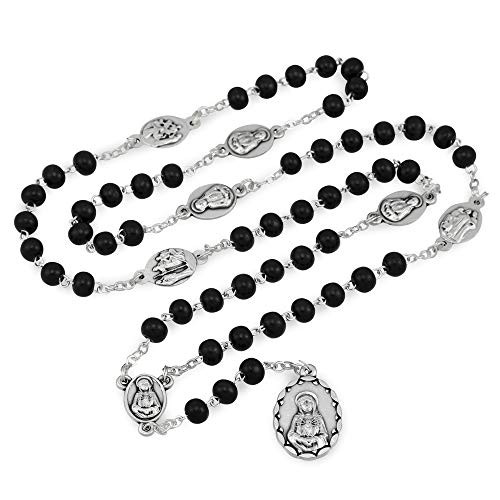 Seven Sorrow Chaplet with Black Wood Beads (Servite Rosary) Seven Sorrow Chaplet with Black Wood Beads (Servite Rosary)