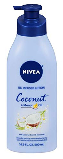 Nivea Lotion Coconut  and  Monoi Oil Infused 16.9 Ounce -500ml- -Pack of 3-