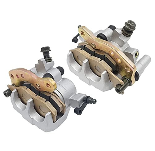 Front Brake Calipers Compatible with Kawasaki Bayou 300 KLF300 4x4 1989-2005 for Bayou 400 KLF400 4X4 1993-1999 Left and Right with Pads 43041-1518 43041-1519