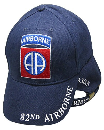 K's Novelties Set of 2 Army Airborne All American 82nd Division Navy Embroidered Hat 2