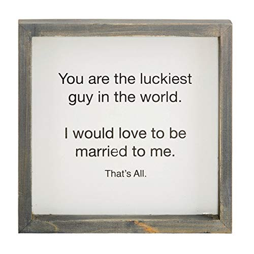 Santa Barbara Design Studio That's All Luckiest Guy 6 x 6 Inch Wood Table Top Sign Plaque